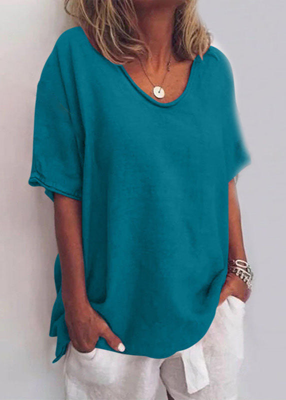 Damesblouse met ronde hals