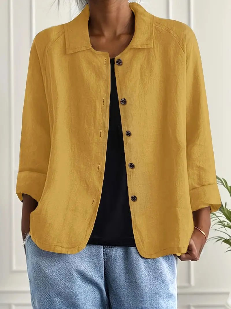 Soepel overshirt in geel