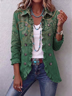 Jacinta | Jasje met Groene Paisleyprint en Volants
