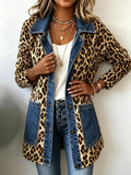 Lorena | Lang Jasje met Luipaardprint en Denim