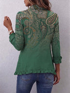 Jacinta | Jasje met Groene Paisleyprint en Volants