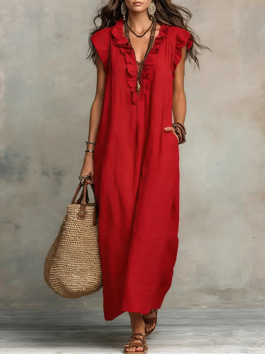 CHIQUE EN VLOEIENDE BOHEMIAN JURK VOOR DAMES