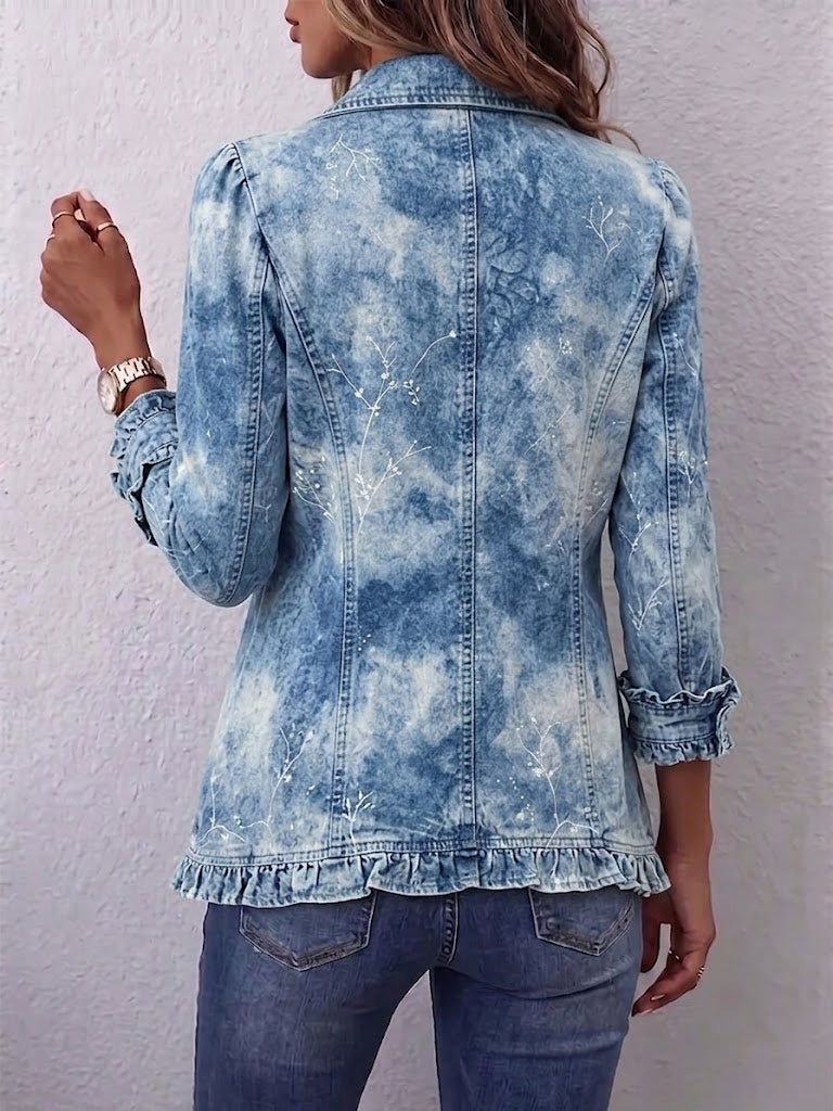 Genoveva | Jasje met Botanische Ombréprint en Volants