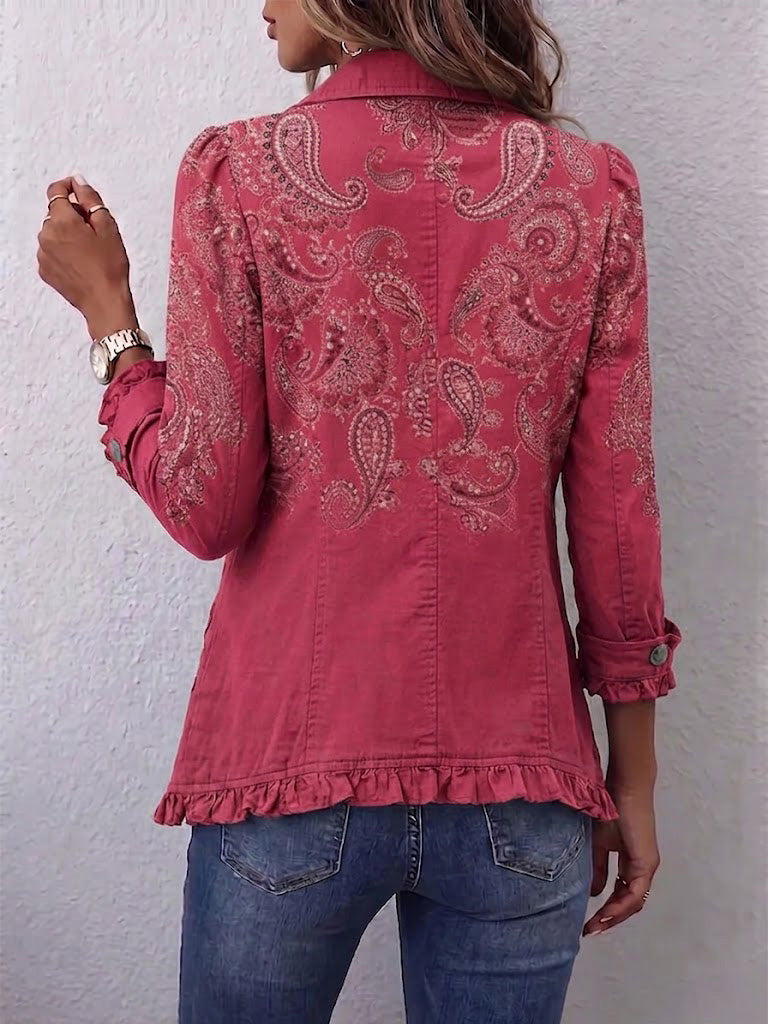 Adoración | Jasje met Roze Paisleyprint en Volants