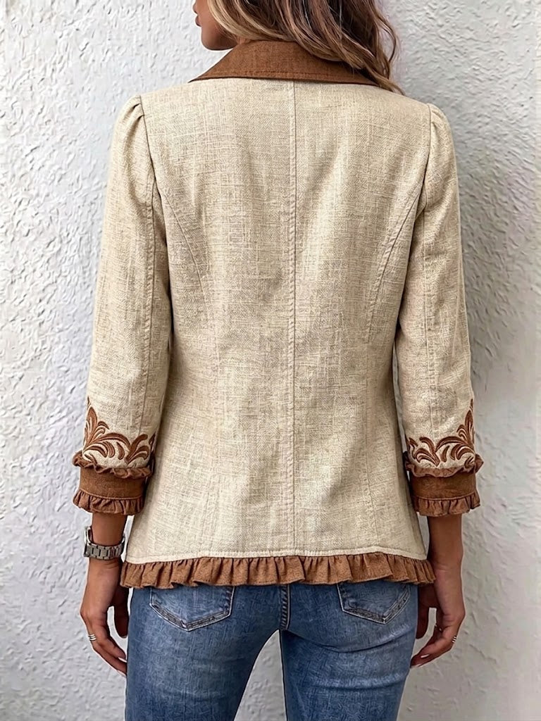 Almudena | Geborduurd Bloemenjasje met Volants