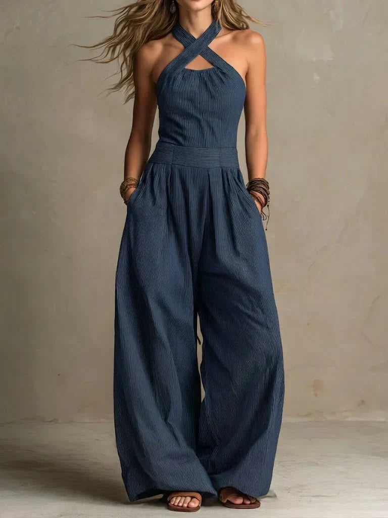 JUMPSUIT MET WIJDE PIJPEN VOOR DAMES
