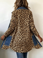 Lorena | Lang Jasje met Luipaardprint en Denim
