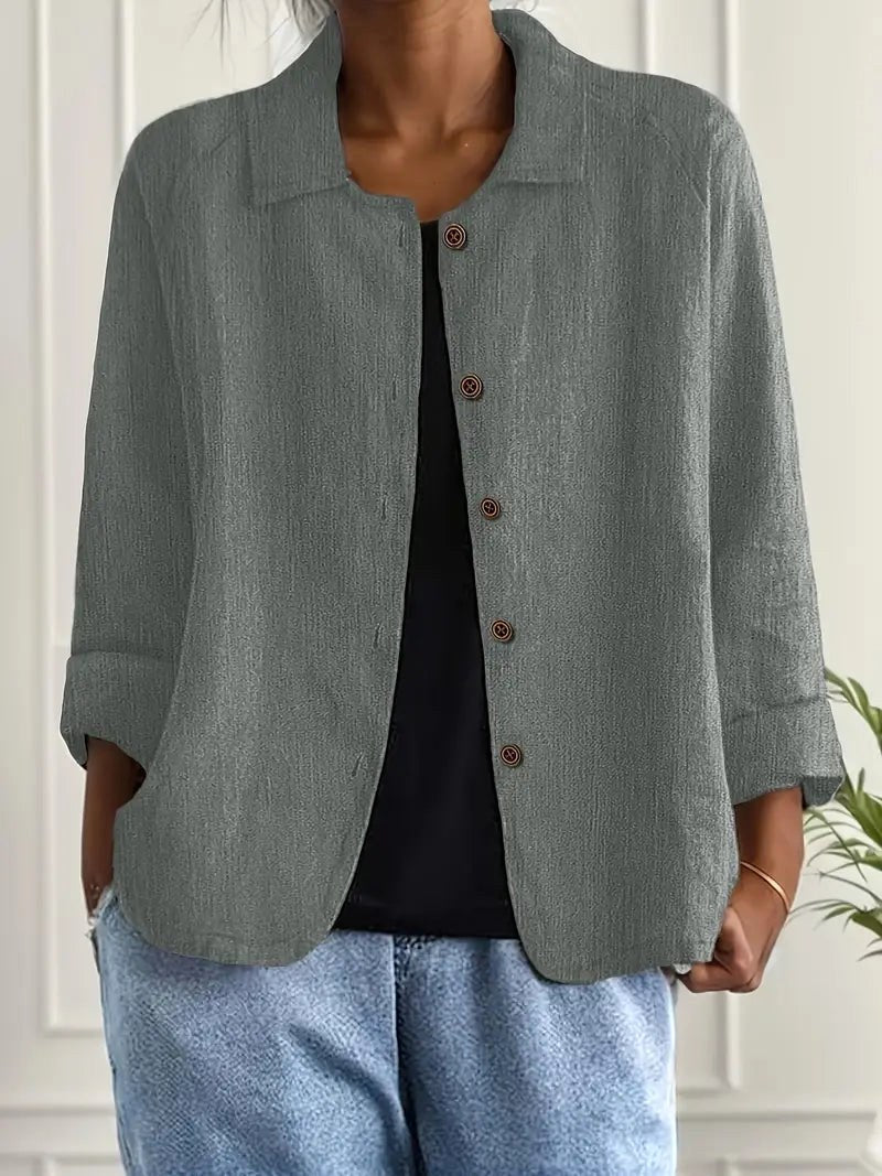 Soepel vallend overshirt in grijs
