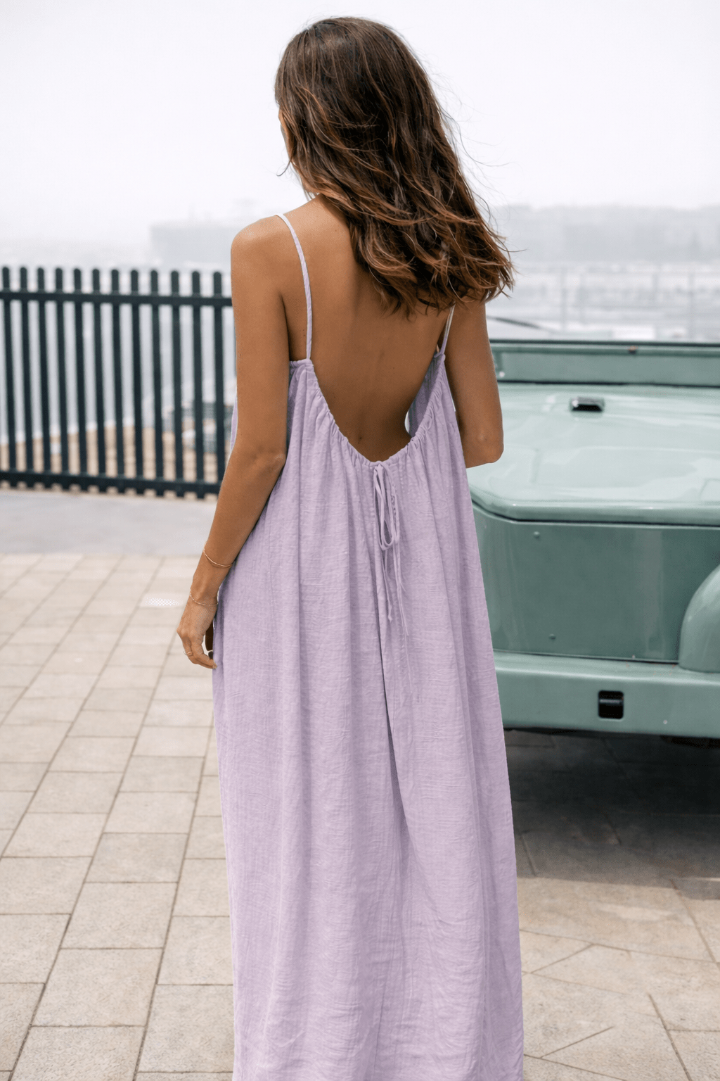 MAXI-JURK MET OPEN RUG VOOR DAMES