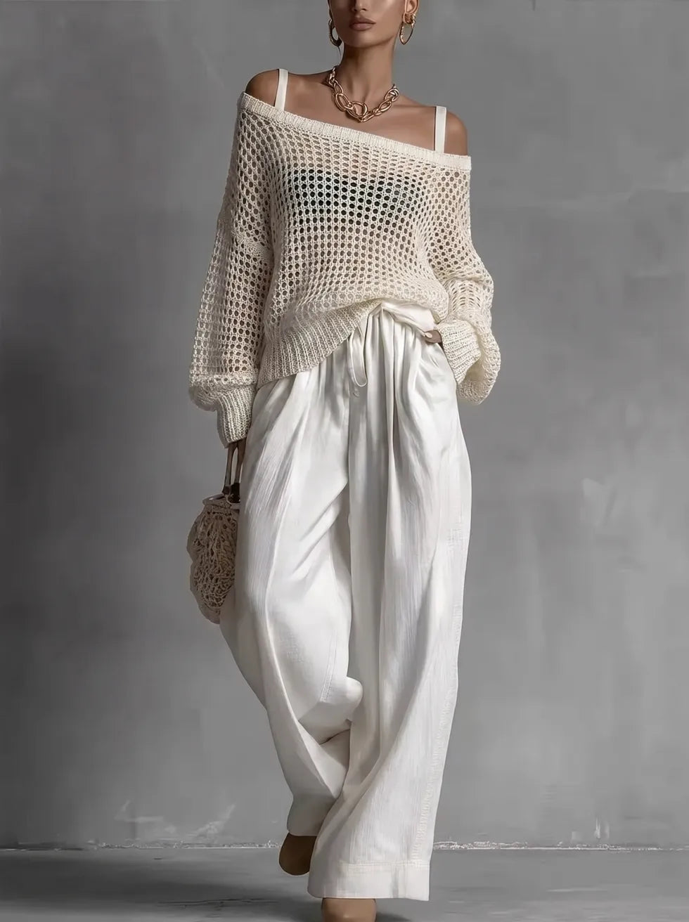 STIJLVOLLE CHIQUE TWEEDELIGE SET VOOR DAMES