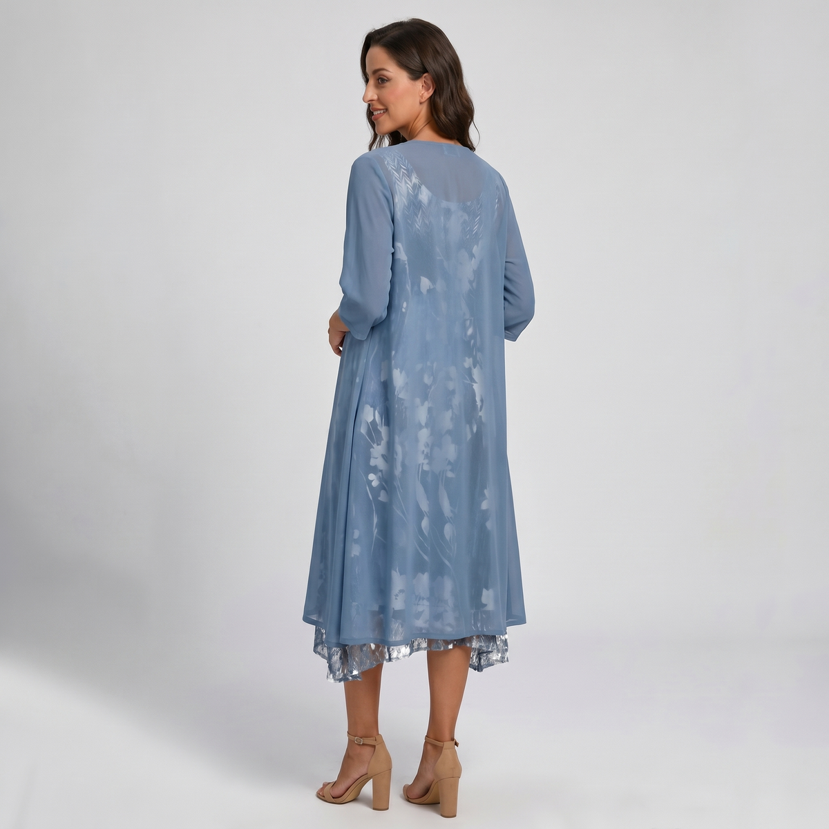 GELAAGDE MIDI-JURK VOOR DAMES