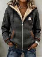 Sandra | Sherpa-Voering Gequilt Zip-Up Hooded Jacket